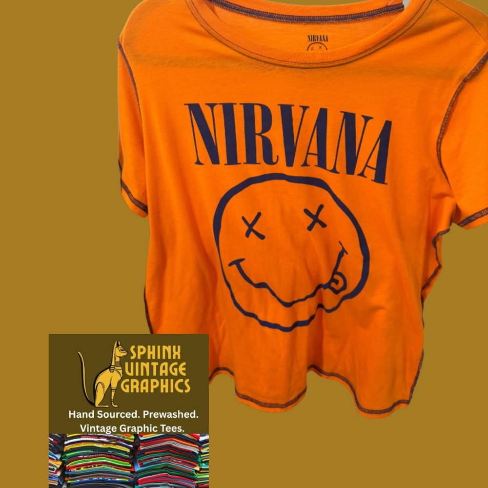 NIRVANA Bold Orange Short Sleeve Tee